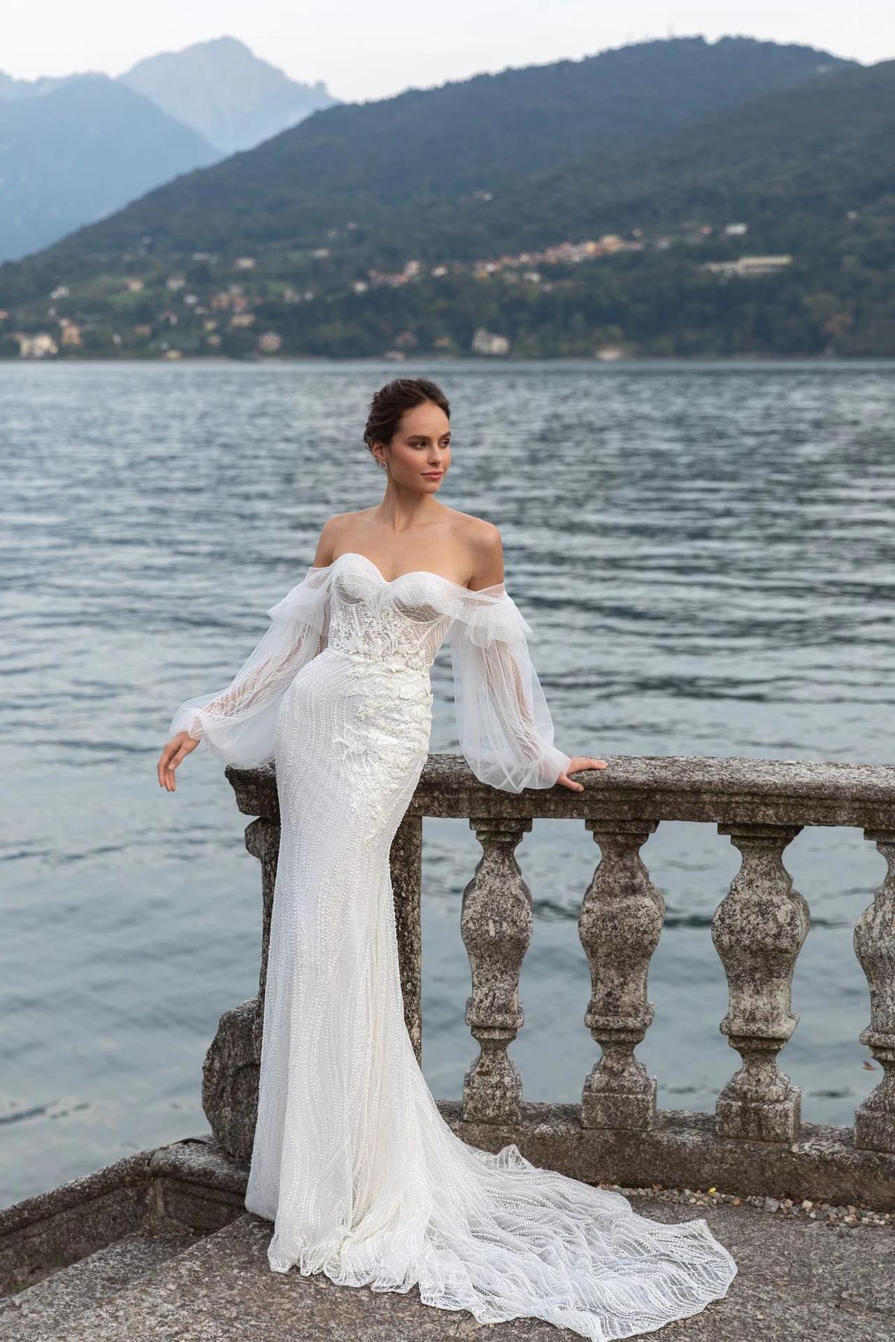 vestido de novia con escote corazón