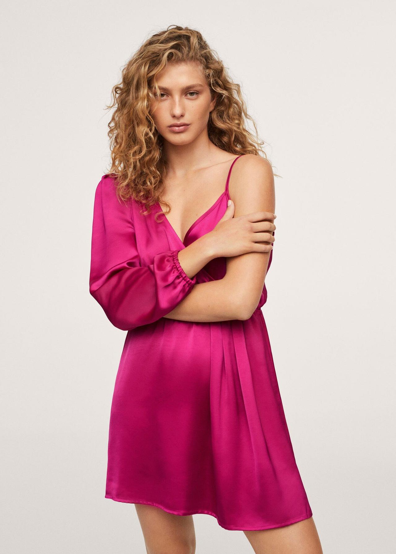 vestido fucsia