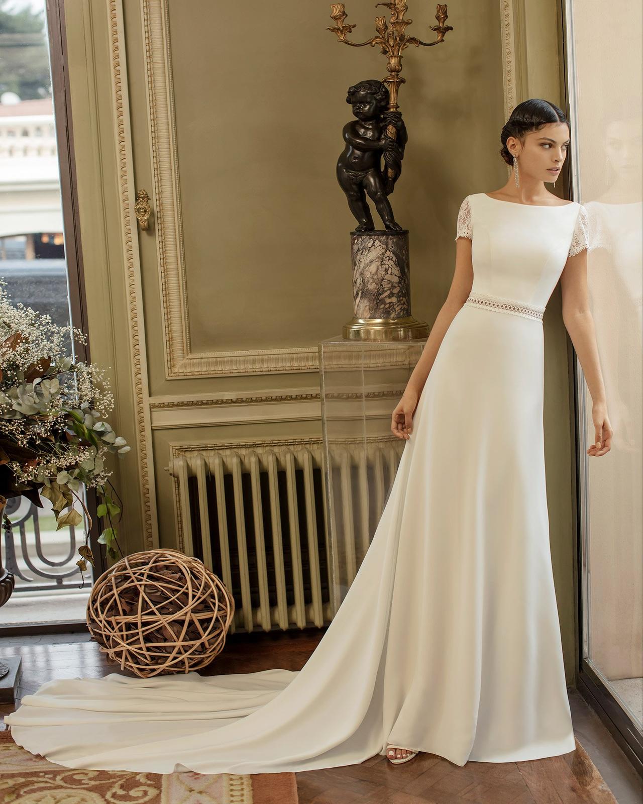 60 vestidos de novia con escote barco: elegancia como protagonista