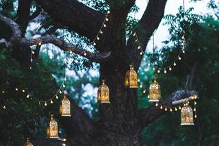 adornos de matrimonio con luces