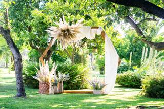 Altar de matrimonio boho