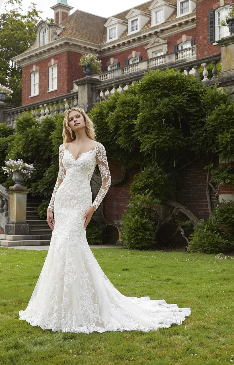 vestidos de novia con encaje que te enamorarán