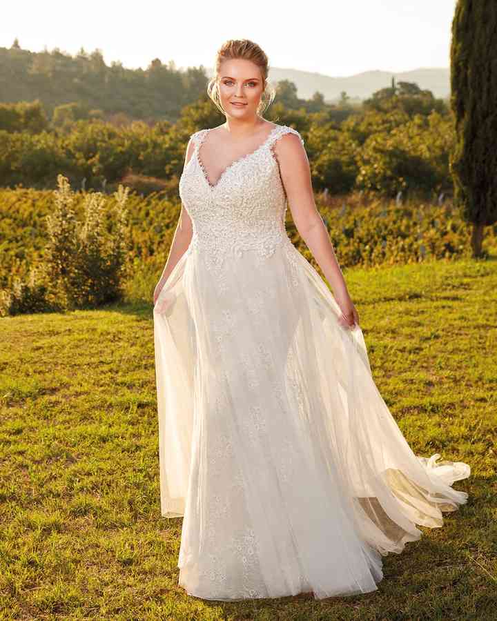 Escote En V Para Vestidos De Novia De Tallas Grandes