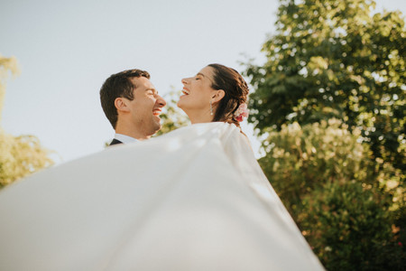 Foto de portada de revista para el álbum de matrimonio