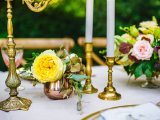 5 centros de mesa para matrimonios vintage