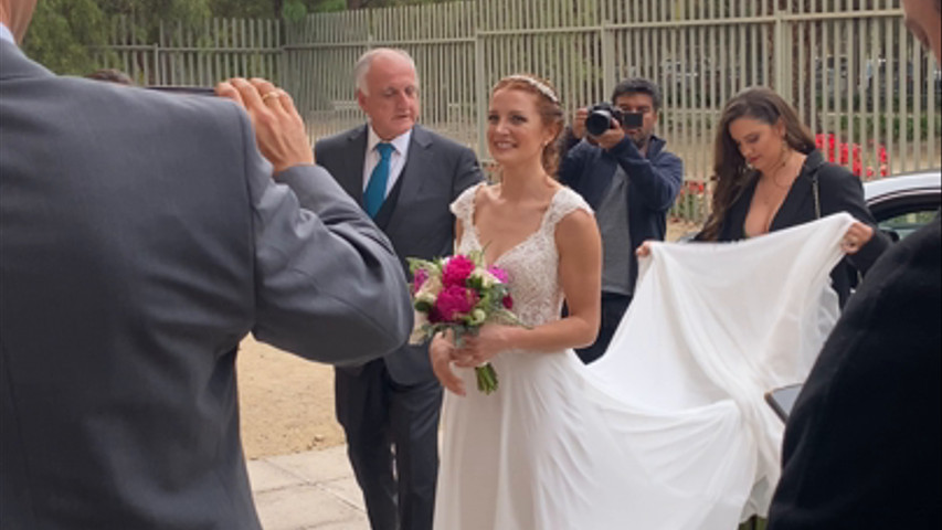 Llegada novia a la iglesia