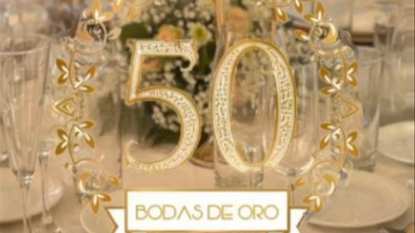 Decoración de mesas para Bodas de Oro