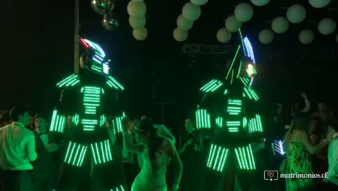 Show robot depredador LED