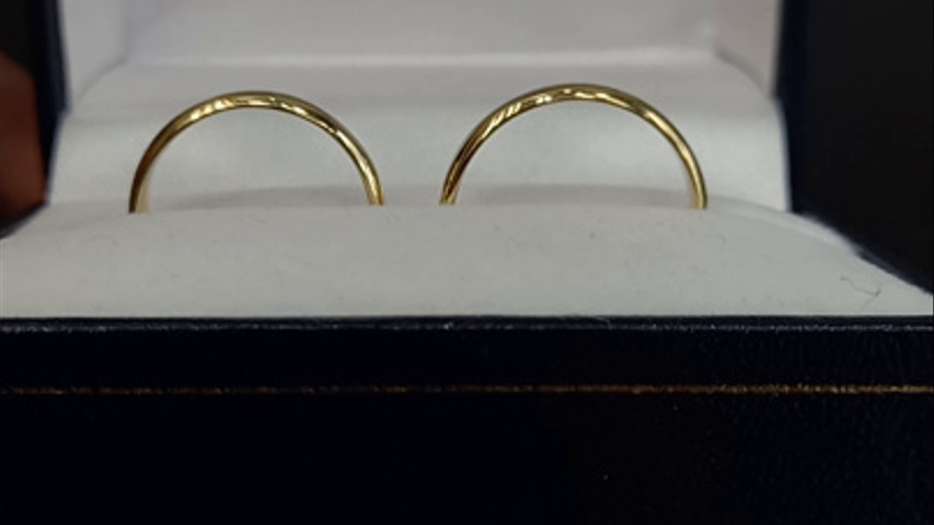 Argollas corte inglés de oro amarillo 18K