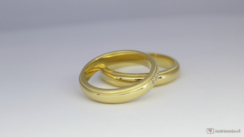 Argollas de matrimonio oro amarillo 
