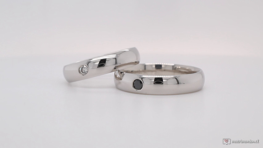 Argollas de matrimonio platino y diamantes