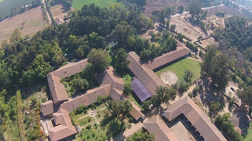 Hacienda los Lingues desde el aire