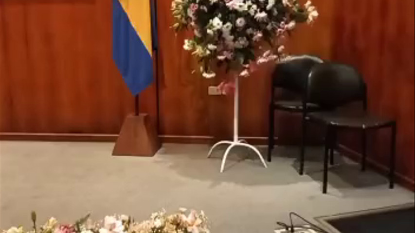 Jardinera y pedestal