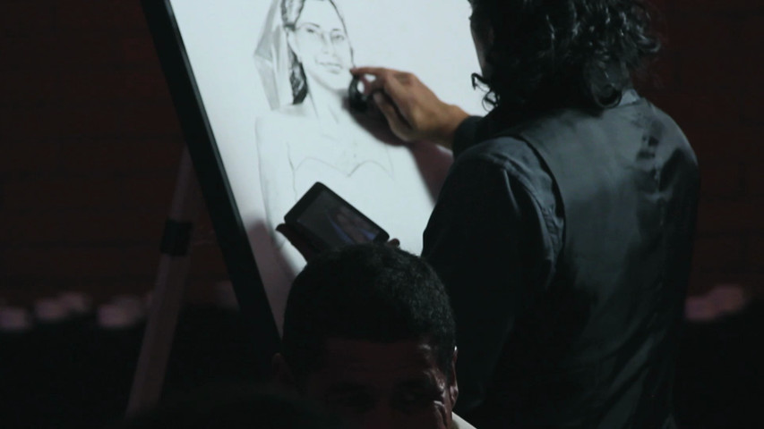 Retrato durante la cena