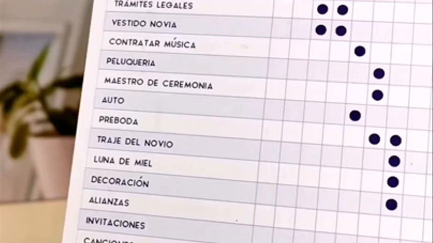 Calendario para novias