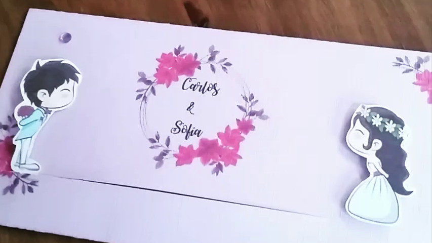 Invitación deslizante para bodas