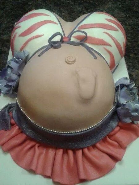 Pasteles de Baby  Shower: Pancita de embarazada - 7