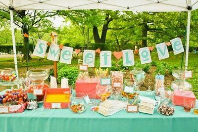 Candy bar estilo al aire libre