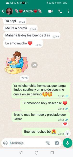 ¿Cuántos MENSAJITOS le envías en el día a tu amor? 1