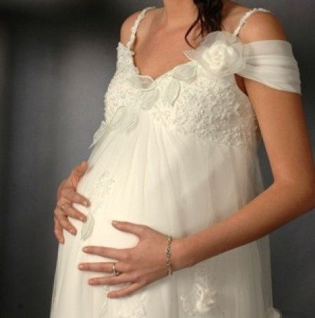 vestido de novia embarazada