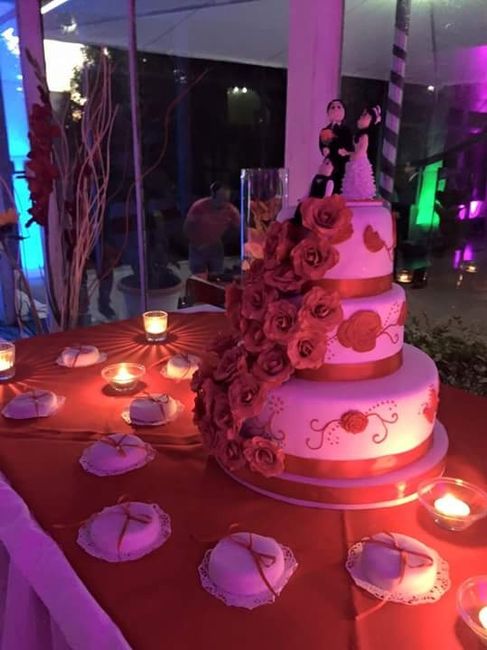 Decoración mesa de pastel de bodas - 1