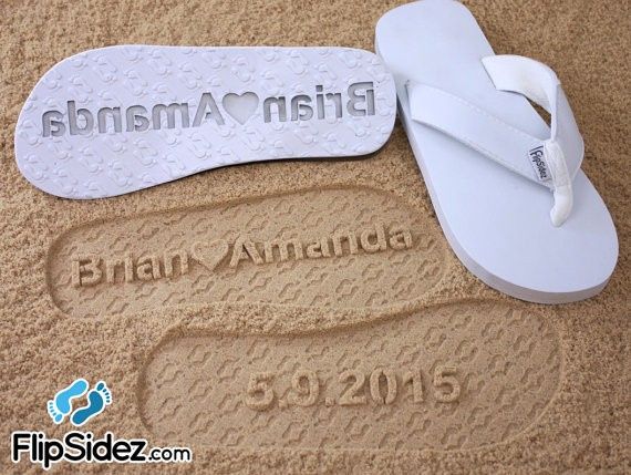 Sandalias para recuerdo de boda en la playa 1