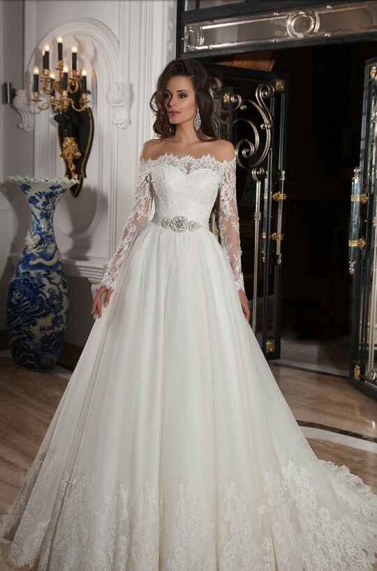 6 bellos vestidos con mangas largas 👰 - 2