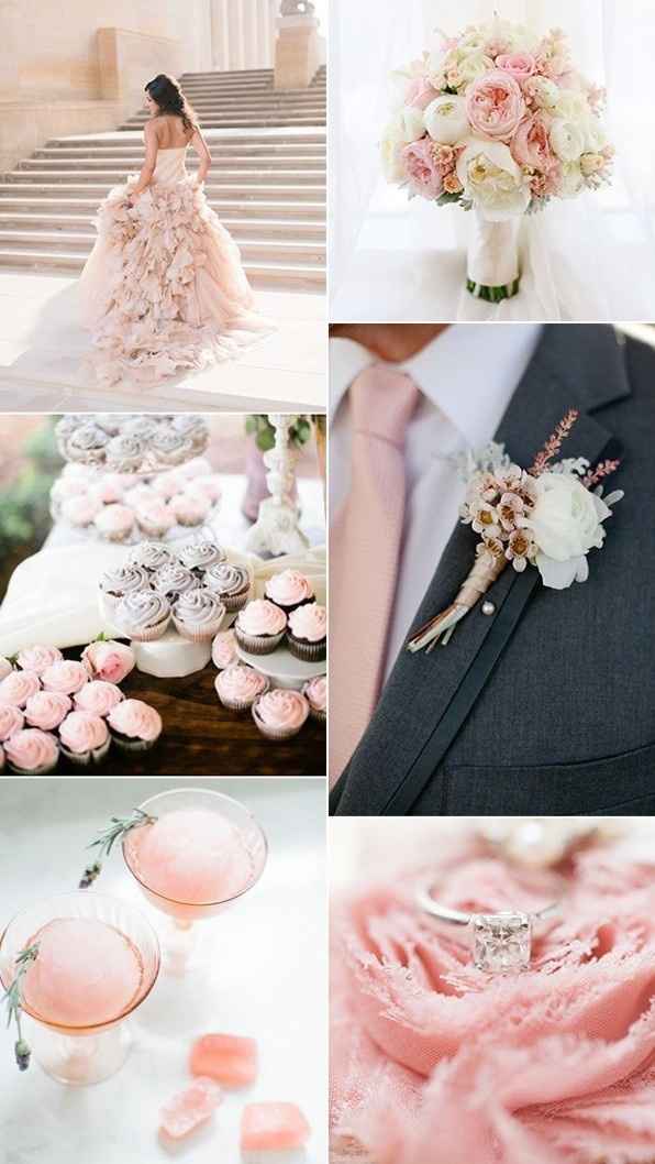 Como combinar el rosado en tu boda