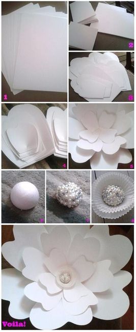 Molde para flores de papel