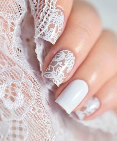 8 tipos de manicure en color blanco 7