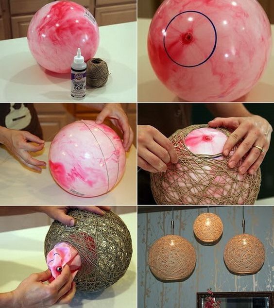 DIY Decoración: esferas de pita, hilo o fibra natural