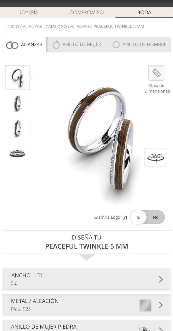 Compra de anillos con madera 1