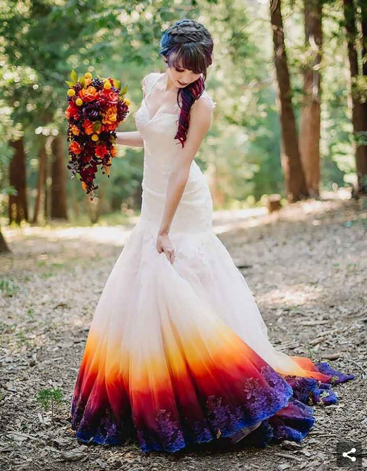 Vestidos de novia con color - 2