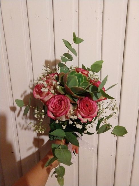 Ramo de novia, rosas y suculenta 💕 - 1