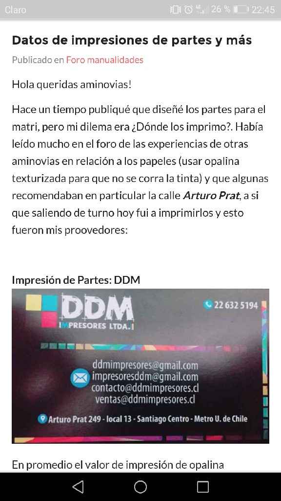 Dónde imprimir partes? - 1