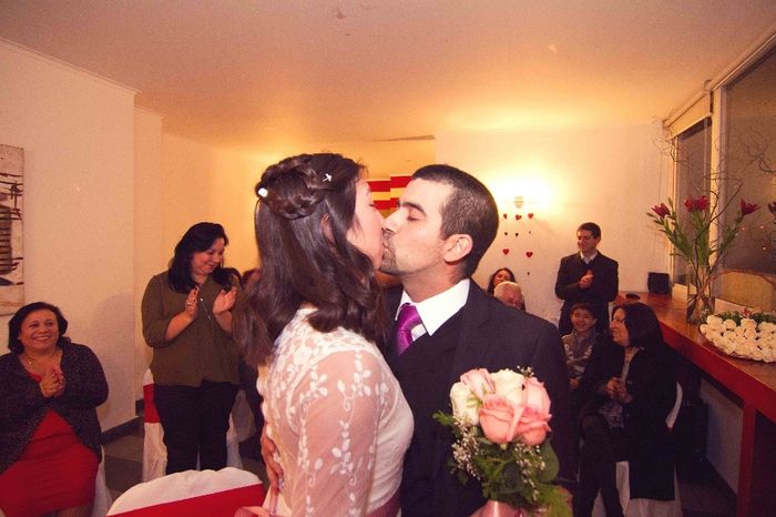 Y por fin, nuestro primer beso de casados!!!