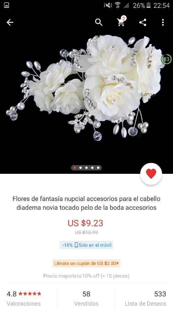 Llegó mi tocado de aliexpress - 1