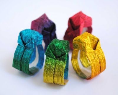 anillos de origami