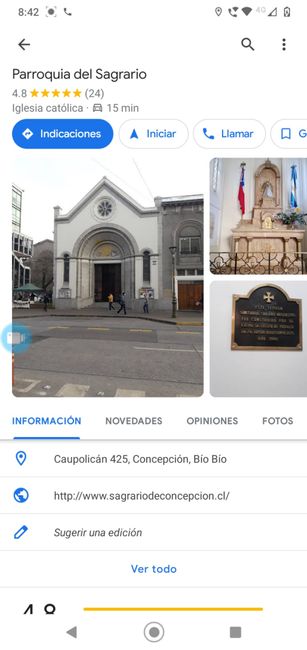 Iglesia católica de Concepción. Parroquia del Sagrario. 1