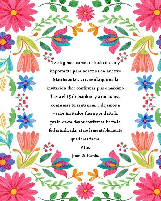 Chic@s: ¿Pedirán confirmación de asistencia a sus Invitados? 2