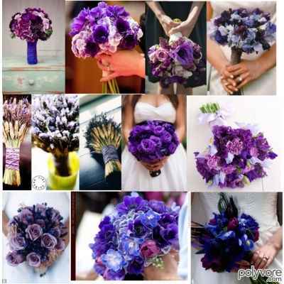 purple bouquet wedding