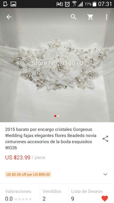 Cinturones para novias (todos están en aliexpress) - 2