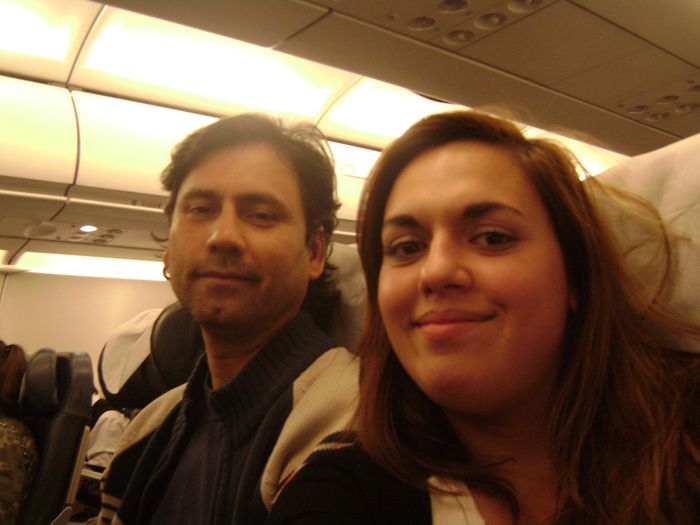 En el avión... destino.... Santiago de Chile