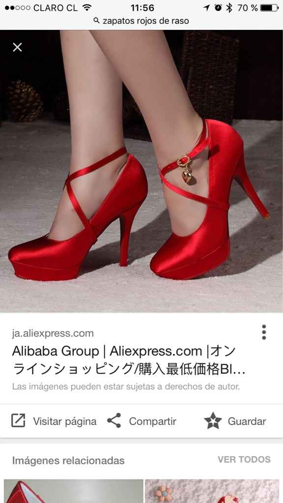 Necesito comprar zapatos rojos numero 37 de satén o raso - 2