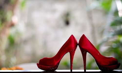 zapatos de novia rojos