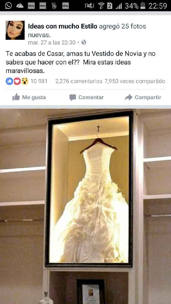 ¿enmarcarian su vestido de novia o ramo? - 1