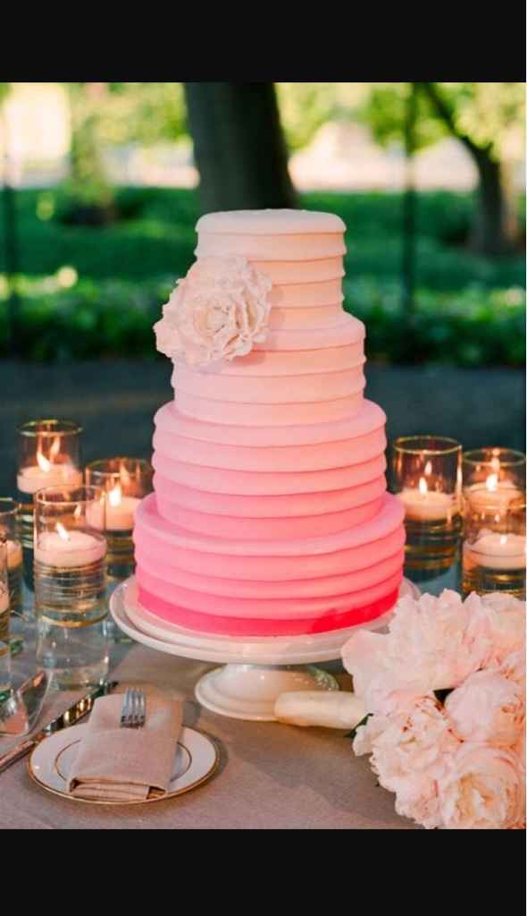 Tortas de boda en tonos rosa. - 3