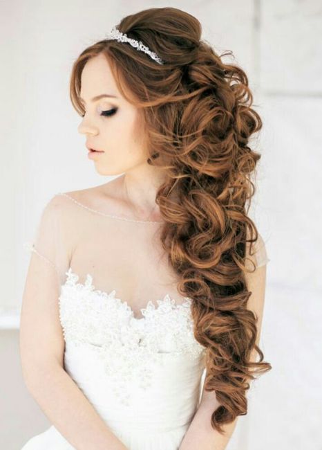 Peinados para novias de pelo largo ❤ 5