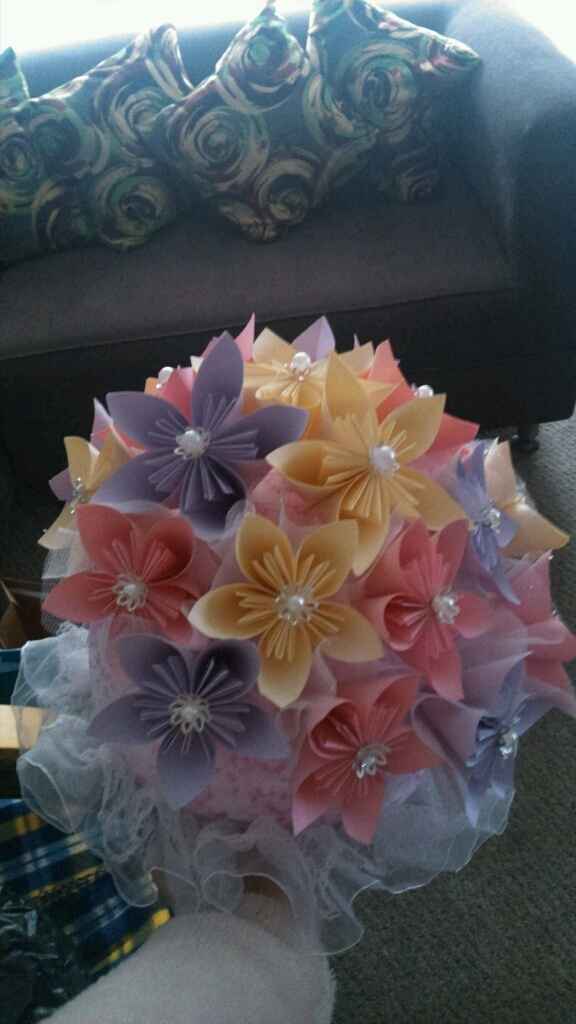 Flores de papel para el ramo de novia - 1