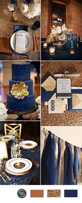 Ideas para bodas en colores Azul Navy 1